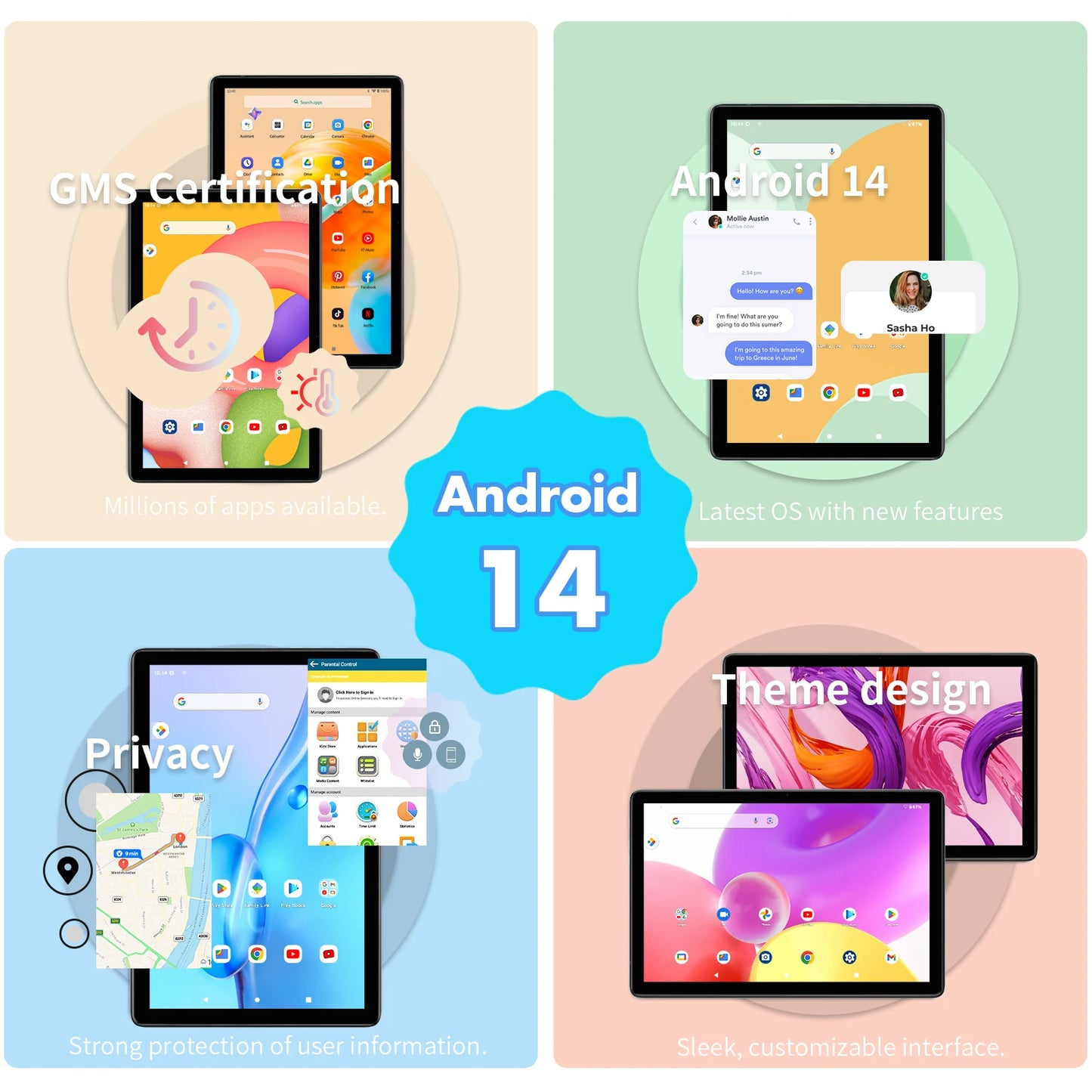 PRITOM TAB11 Android 14 Tablet