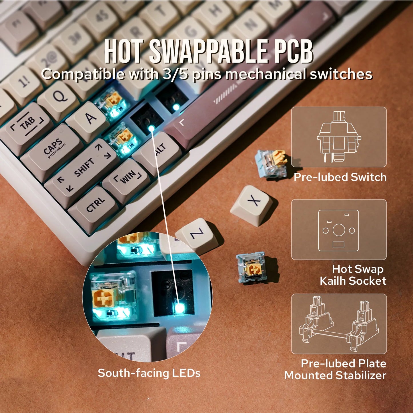 EPOMAKER RT100 97key  Wireless/Wired Mechanical Keyboard