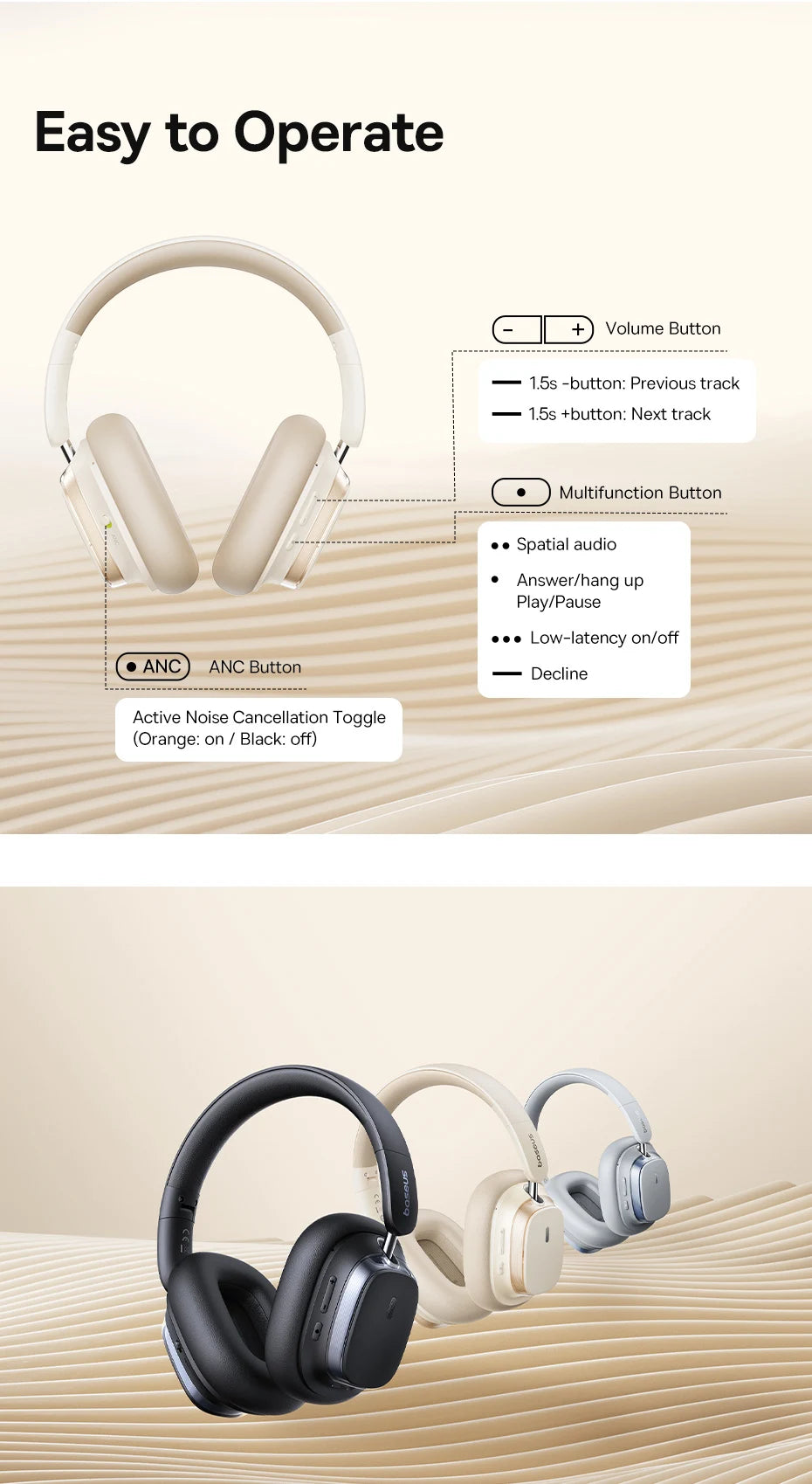 Baseus Bowie H1s Wireless Headphones