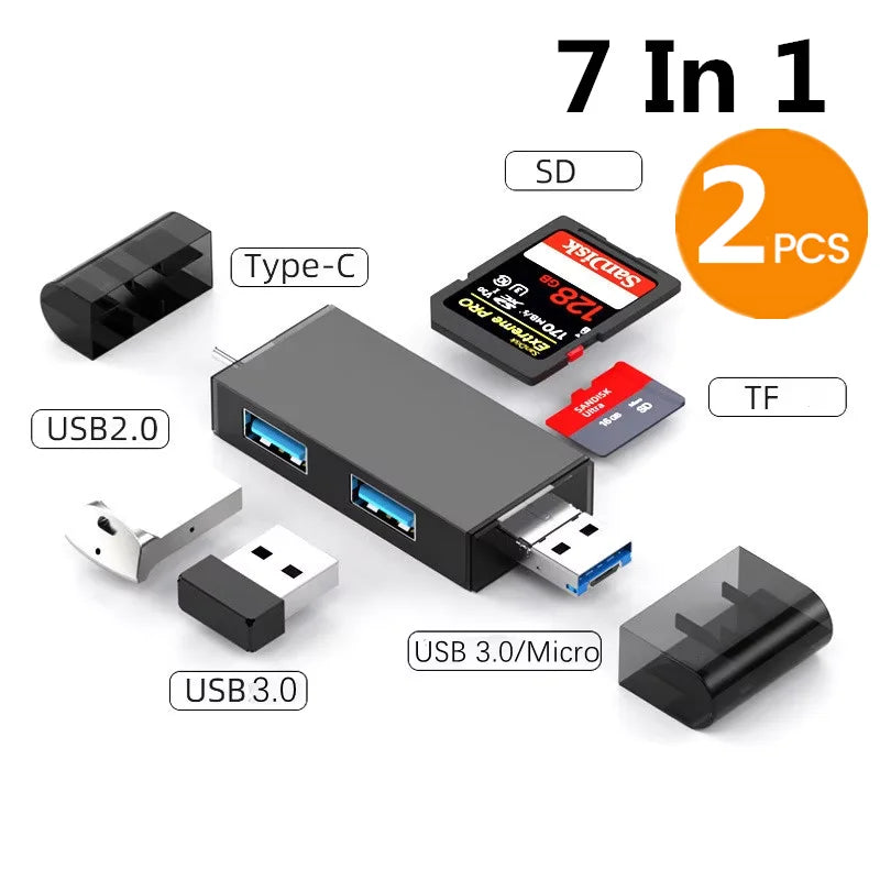 Elough 7 In 1 Multifunction Usb 3.0 Card Reader