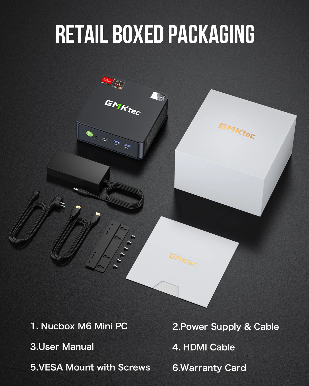 GMKtec M6 Mini PC Desktop Computer