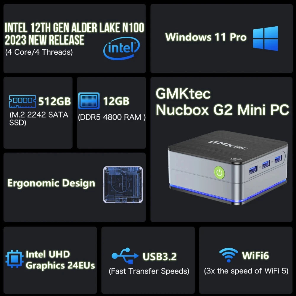 GMKtec G2 Mini PC Windows 11