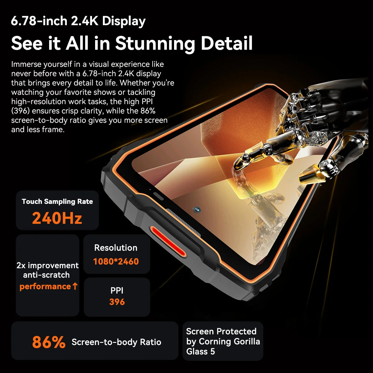 BLACKVIEW BL7000 5G AI Rugged Phone DeepSeek GPT Android 15 Smartphone.