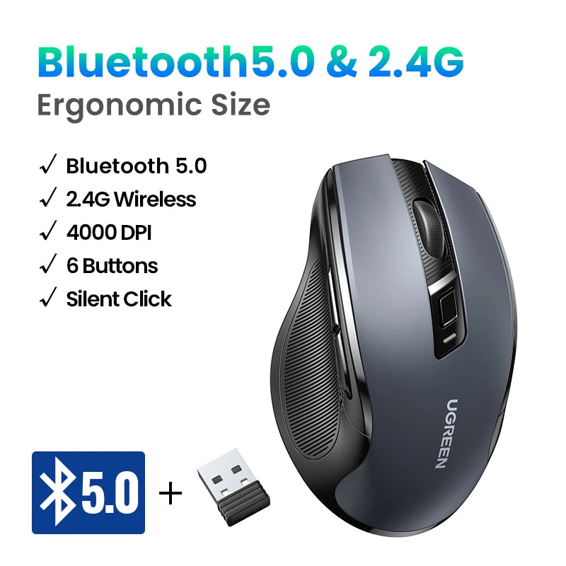 UGREEN Bluetooth & 2.4G Wireless  Mouse