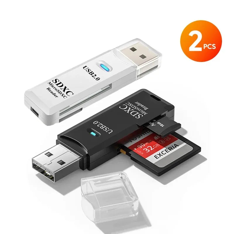 Crouch 2PCS 2-in-1 USB 3.0 Card Reader