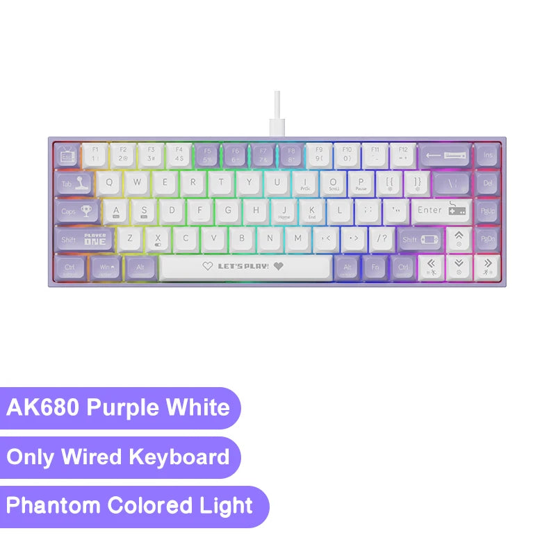 AJAZZ AK680 Mechanical  Wireless Bluetooth Keyboard